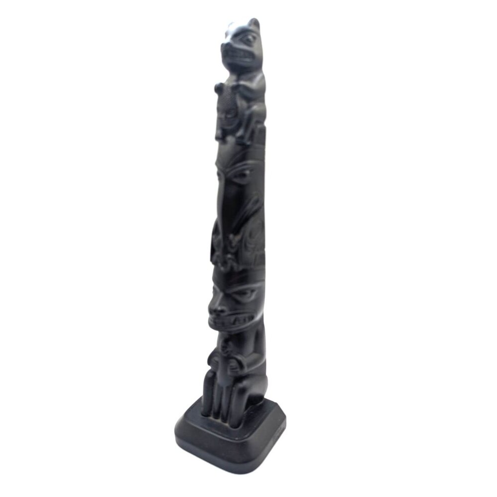 Vtg Native Haida Boma Totem Pole Resin Cast - Picture 2 of 10